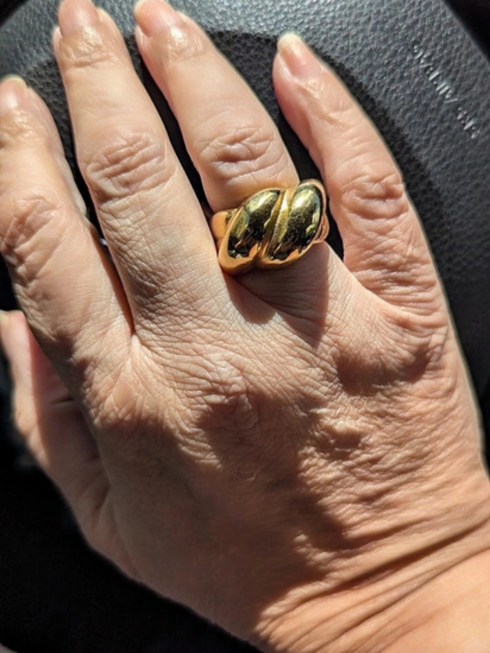 Gold-Tone Stainless Steel Ring